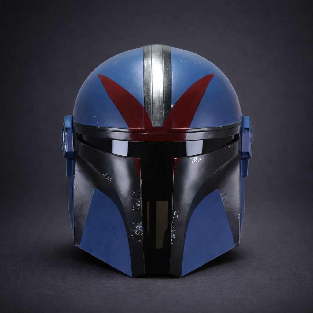 Blue Mandalorian Commmander Trooper - helmet